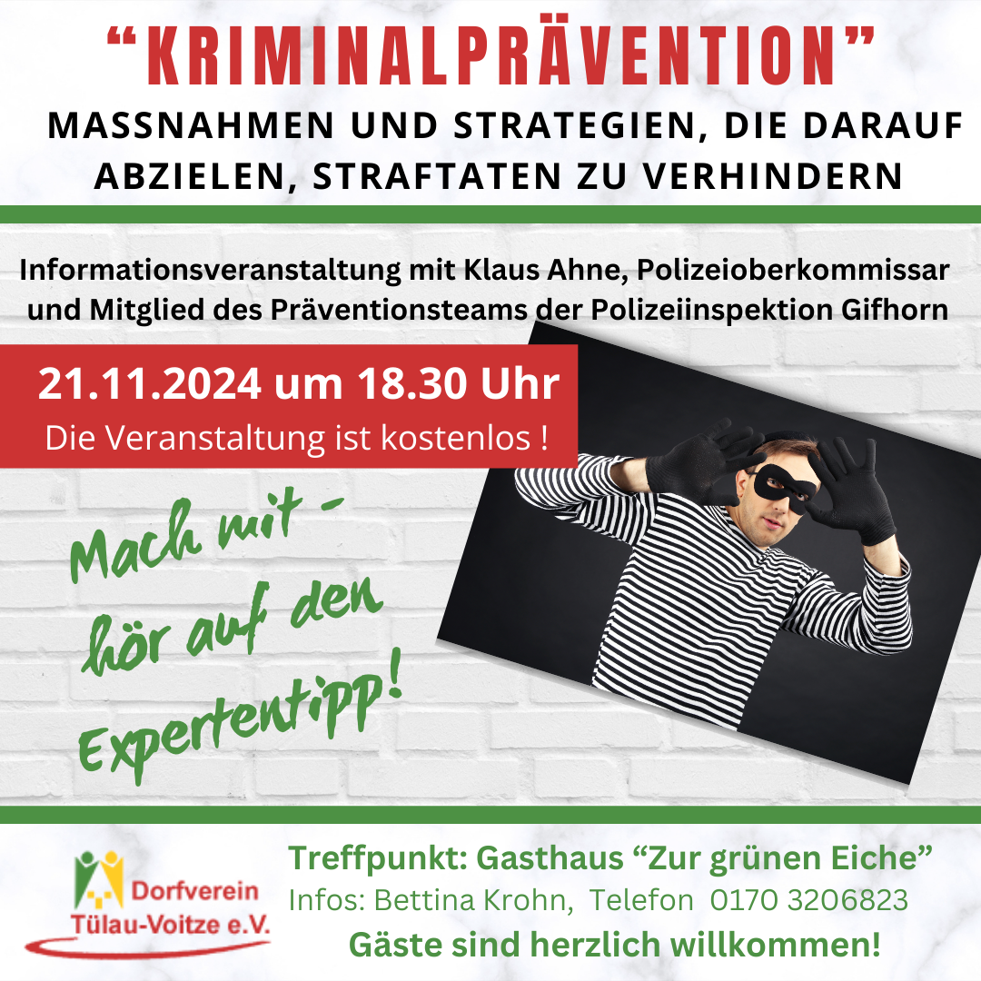 Informationsveranstaltung Kriminalprävention